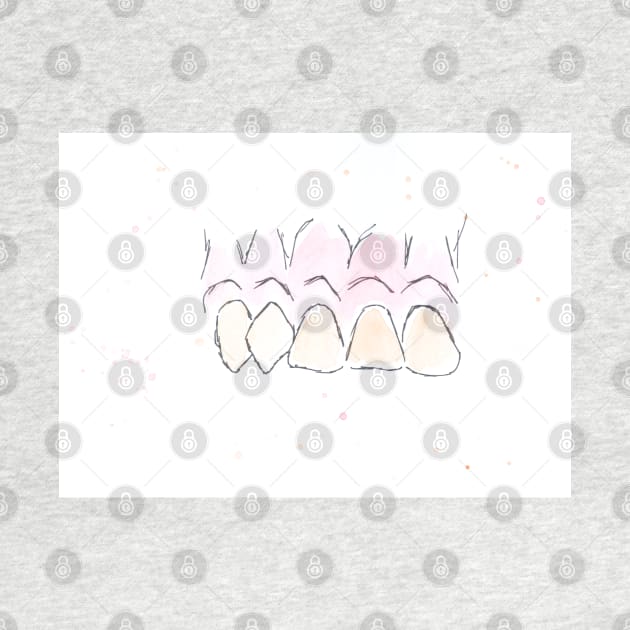 teeth, tooth, dentistry, treatment, dentist, doctor, medicine, watercolor, by grafinya